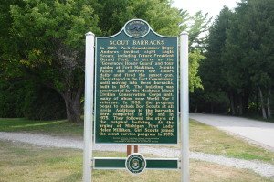 New historic marker at the Scout Barracks