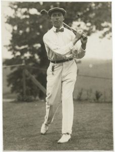 Walter Hagen, pictured at the U.S. Open Championship in 1919, which he won. Courtesy New York Public Library. 